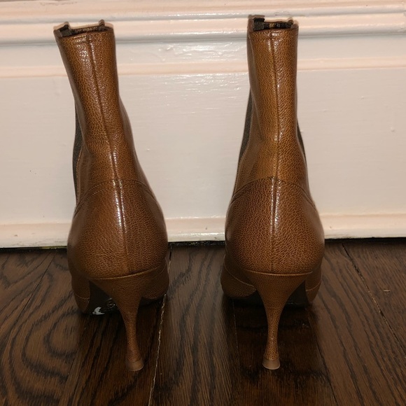 DG Dolce and Gabbana Tobacco Leather Boots Size 37 - Picture 4 of 6